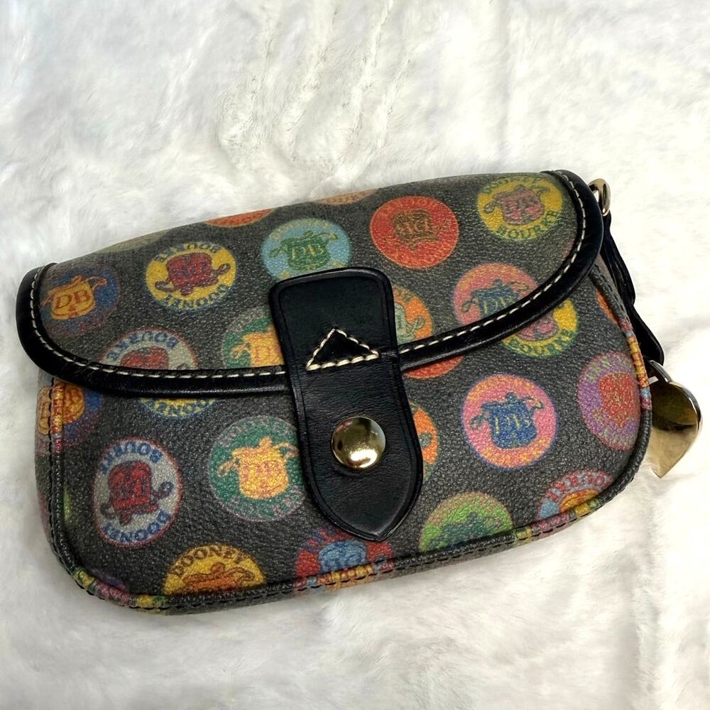 Vintage DOONEY & BOURKE Stamp Medallion Multi Color Pouch